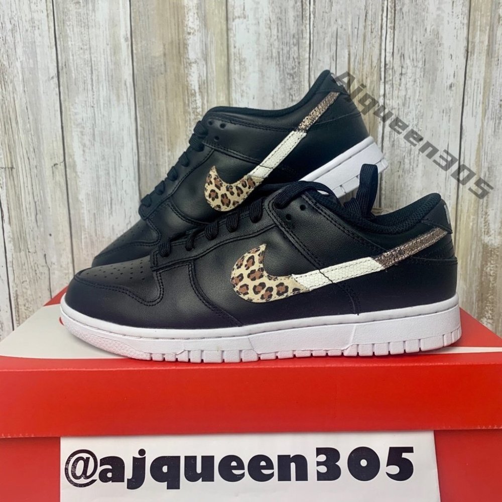 Nike Dunk Low Leopard Swoosh Women’s